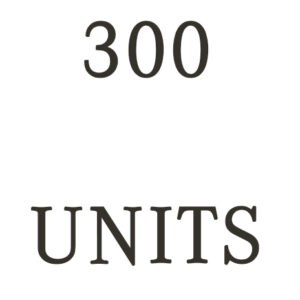 300 units